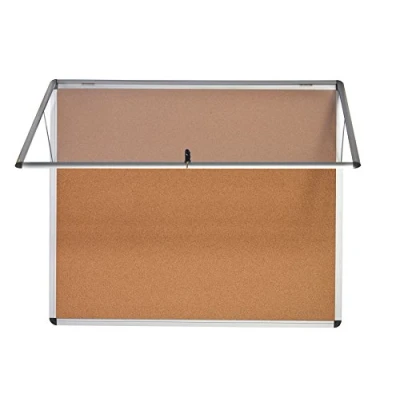 Imagen de Bi Office Enclore Vitrina de corcho con bisagras en la parte superior y Cerradura, 874 x 603 mm 8x A4