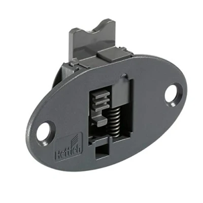 Imagen de HETTICH 9115217 Slide Line 55 Plus Guía para puertas correderas interiores (plástico antracita, plata)