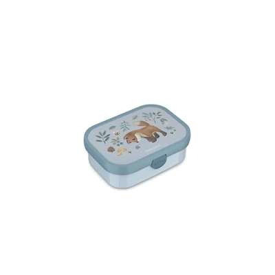 Imagen de Mepal Fiambrera Campus Little Dutch Bento Box para Niños Lonchera con Compartimento y Tenedor Cierre de Clip Sin BPA apta Lavavajillas 750 ml Forest Friends
