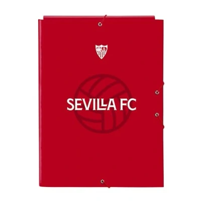 Imagen de SEVILLA FC Carpeta Folio con 3 Solapas, Ideal para Niños de Diferentes Edades, Cómoda y Versátil, Calidad Resistencia, 26x36.5 cm, Color Rojo