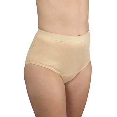 Imagen de Hydas Calzoncillo protector lavable para incontinencia con almohadilla de succión integrada, talla 50/52, color beige
