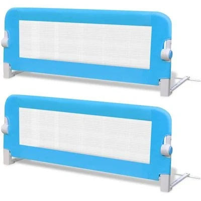 Imagen de vidaXL 2x Barras de Seguridad para Cama Niño Azul 102x42 cm Mueble Infantil