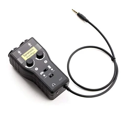 Imagen de Saramonic SmartRig + 2 Channel XLR / 3.5mm Karaoke Micrófono Mezclador de audio Preamplificador y interfaz Guitarra para cámaras DSLR Videocámara iPhone 8 x 7 iPad iPod Android Smartphone