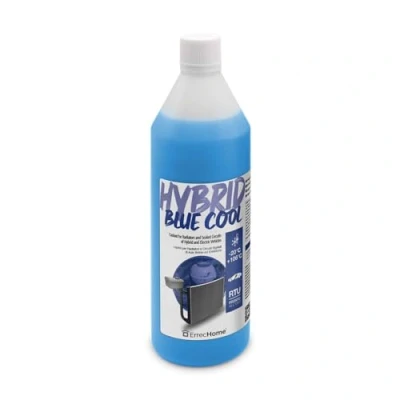 Imagen de ErrecHome Hybrid Blue Cool, Líquido de Radiador para Coches Híbridos y Eléctricos 20C/+106C, anticongelante con paquete inhibidor OAT fosfatos, Listo usar, 1 Litro