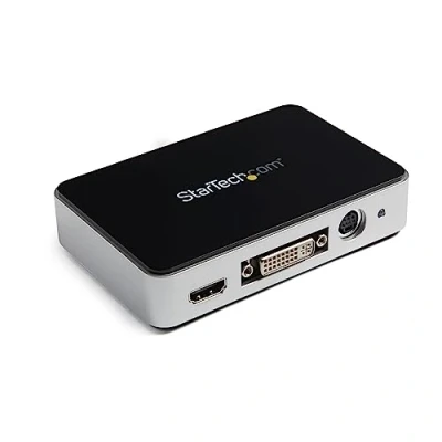 Imagen de StarTech.com Capturadora de Vídeo USB 3.0 a HDMI, DVI, VGA y por Componentes, Grabador HD 1080p 60fps