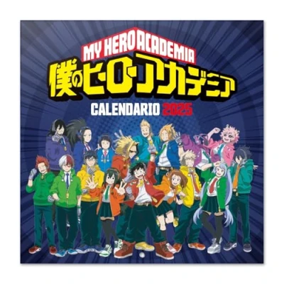 Imagen de Calendario 2025 pared en Español My Hero Academia pared, Planificador mensual: Con espacio para anotar e Ilustraciones (30x30 cm)