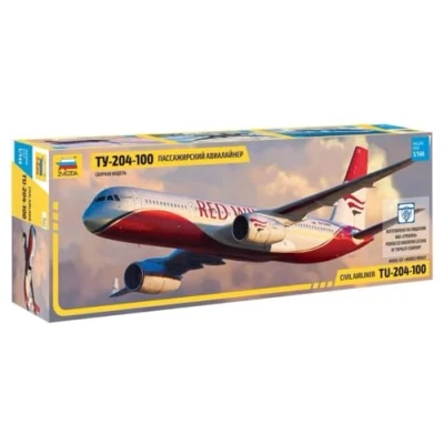 Imagen de Zvezda 7023 500787023 1:144 Tupolev TU 204 100 Maqueta de construcción (construcción Modelos, aficiones, Manualidades, Kit Montaje plástico, sin lacar)