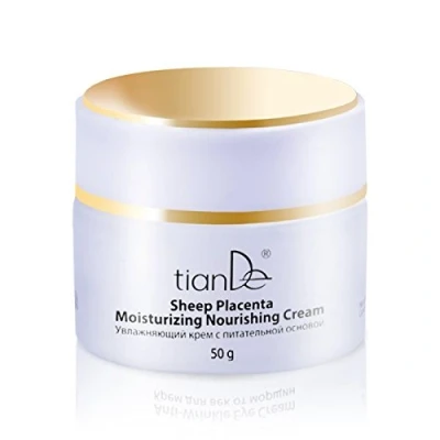Imagen de Crema Revitalisante Hidratante Placenta TIANDE 50g contiene extracto de placenta, que nutre y energiza la piel, mejorando su tono brillo