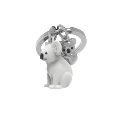 Imagen de Metalmorphose Llavero Koala y su bebé MTM278 01, Gris et Chrome, talla única, Casual