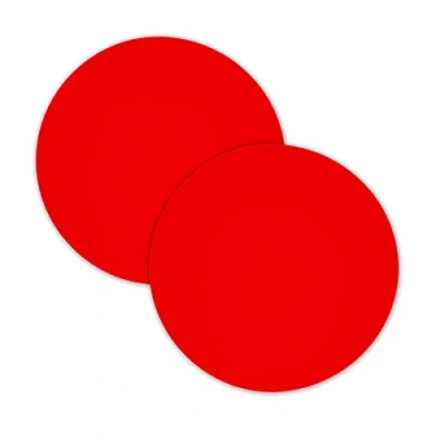 Imagen de Paquete de 2 alfombrillas silicona multiusos para microondas, 12 pulgadas, antiadherentes, la parte inferior del horno, resistentes al calor, salvamanteles microondas (rojo)