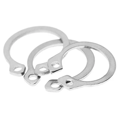 Imagen de 120 anillos de retención presión acero inoxidable, kit surtido 9 mm 14 mm, anillo juntas