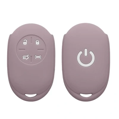Imagen de kwmobile Funda Compatible con Fiat 500E Llave de Coche 4 Botones Carcasa Protectora Silicona para Case en Nube Violeta