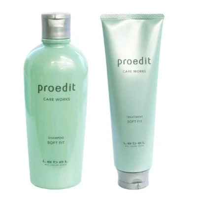 Imagen de Lebel Proedit Care Works Hair Shampoo 300ml &amp; Ttreatment 250ml Set Soft Fit (Green Tea Set)