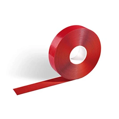 Imagen de Durable Cinta de señalización suelos Duraline, autoadhesiva y antideslizante, 50 mm x 0,5 30 m (ancho alto largo), RAL 3001 Signal Red, 102103