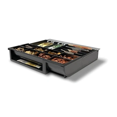 Imagen de Safescan 4141T2 Gaveta ajustable para el cajón portamonedas caja dinero con 6 apartados billetes y 8 monedas Compatible cajas registradoras SD 4141 HD 4141S