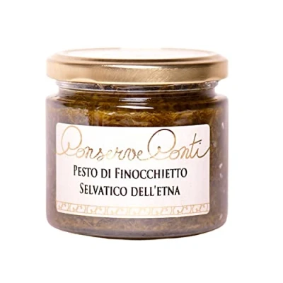 Imagen de Pesto de hinojo silvestre del Etna, en aceite oliva virgen extra tarro ml. 212 producción artesanal Conserve Conti