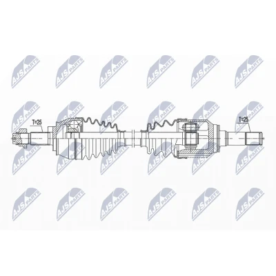 Imagen de NTY NPW FT 049 Árbol de transmisión Eje delantero, izquierda 640 89 FIAT: BRAVO 2