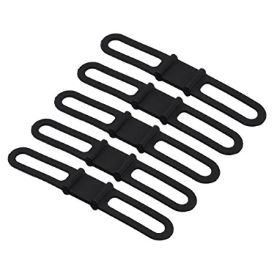 Imagen de VGBEY 5 Unids Bicicleta Banda de Silicona, Multi propósito Ciclismo Correa Silicona Dura Vendaje Titular manillar para linterna Teléfono móvil Navegación MP3 Botella agua