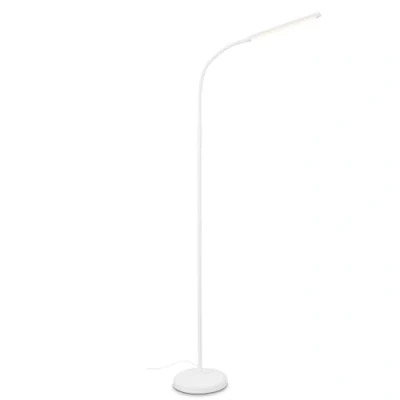 Imagen de BRILONER Lampara de pie como decoración salón y lámpara lectura, 126.5x21cm, Giratoria, Táctil, Iluminación indirecta, pie, led, Luz escritorio, Blanco