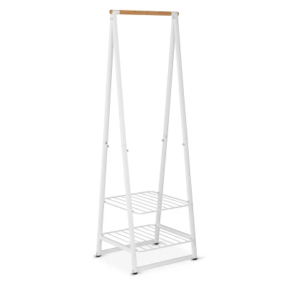 Imagen de Brabantia Perchero Linn Espacio multifuncional para colgar Estantes ventilar o secar Cuelga hasta 16 artículos Base antideslizante de pie Fácil montar Blanco Pequeño