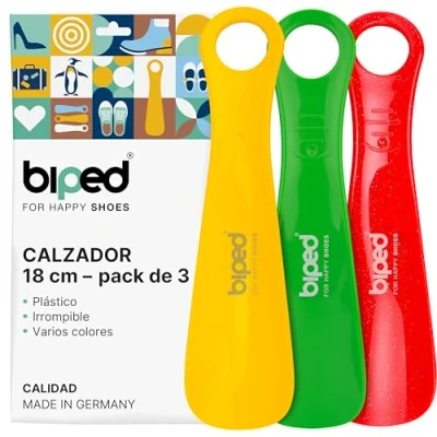 Imagen de biped juego de 3 calzadores plástico calzador 18 cm fabricación alemana z1570(colorful)