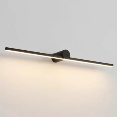 Imagen de Jadssox Luces De Imagen LED Barra Luz Tocador Negra Accesorio Lámpara Baño Lineal Sobre Espejo, Apliques Pared Minimalistas Para Dormitorio Lámparas Con