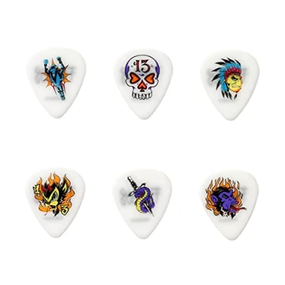 Imagen de JIM DUNLOP Púas Blackline Alan Forbes, Saco de 6, Forbes2, Blanco, 0,73mm