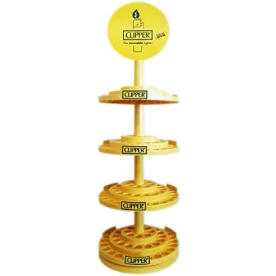 Imagen de Expositor CLIPPER para Mecheros Giratorio (192 plazas, 4 pisos) Estantería Coleccionar, Exhibir y Encendedores Lighter Stand