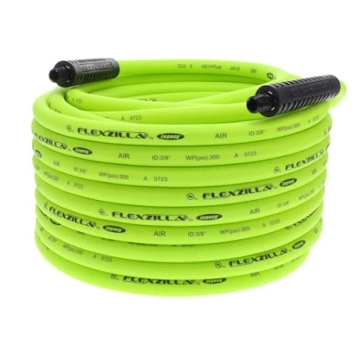 Imagen de Flexzilla Manguera de aire, 3/8 pulgadas. x 100 pies, 1/4 Accesorios MNPT, resistentes, ligeros, híbridos, ZillaGreen HFZ38100YW2