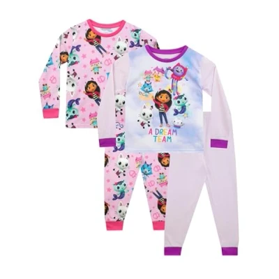 Imagen de DREAMWORKS GABBY&#039;S DOLLHOUSE Pijama Paquete De 2 Niñas Pack Dos Pijamas para Ninas Rosa 5 6 años