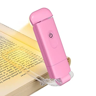 Imagen de DEWENWILS luz ámbar para leer libros, USB recargable libros en la cama, Bloqueo de azul, 4 brillos ajustables el cuidado los ojos