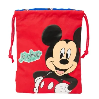 Imagen de MICKEY MOUSE GOOD DAY Saquito Merienda Lunch Bag, Portatodo, Calidad y Máxima Resistencia, Porta Comida, Recreo, 20x25 cm