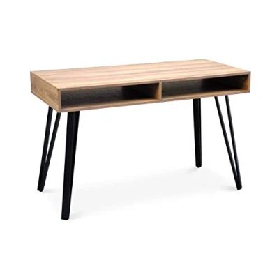Imagen de Menzzo Riviera Escritorios y Consolas, Madera Metal, Roble Oscuro, Talla única