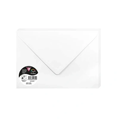 Imagen de Clairefontaine 5432C Sobres (tamaño C5, 125 x 324 mm, 120 g, 20 unidades), color blanco