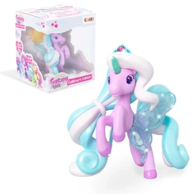 Imagen de Galupy Rainbow Unicorn Collector Edition Sunny Juguete de Unicornio para coleccionar, Figuras con alas Purpurina y Cristal Swarovski