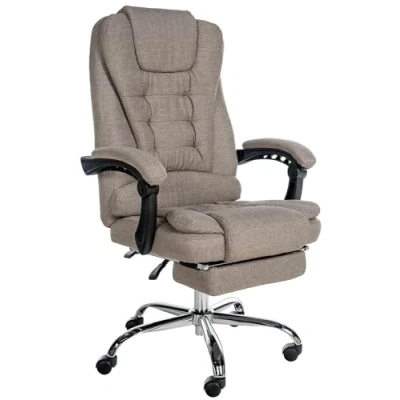 Imagen de CLP Silla de Oficina Oxygen Acolchada, Ergonómica &amp; con Ruedas I Ejecutiva Regulable En Altura Giratoria, Color:Gris Pardo, Material Base:Tela