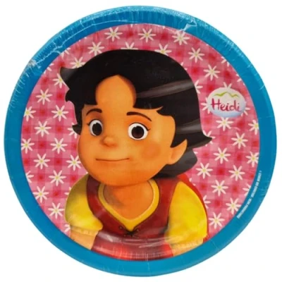 Imagen de BeenSmile, 8 Platos 18 CM HEIDI, Desechables para Fiesta de Cumpleaños Infantil, Artículos Decoración Fiestas Temáticas