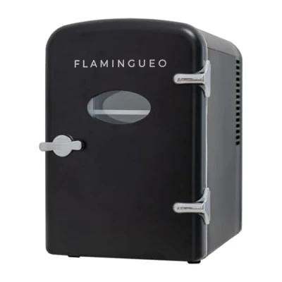 Imagen de Flamingueo Nevera Pequeña Mini 4L, 12V/220V, Neveras Para Habitación, Función Frío y Calor, Cosmeticos, Skincare