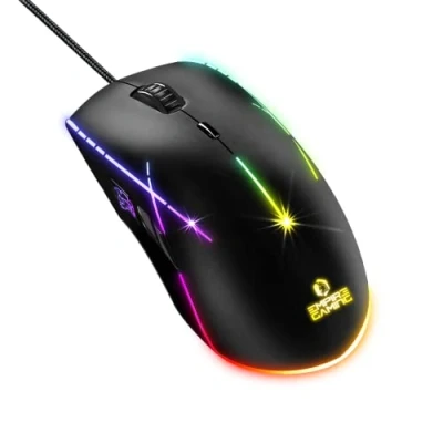 Imagen de EMPIRE GAMING X Blades Ratón Gamer con Cable Ambidiestro Retroiluminación LED RGB Ergonómico 6400 dpi 1000Hz 7 Botones programables Software Incluido