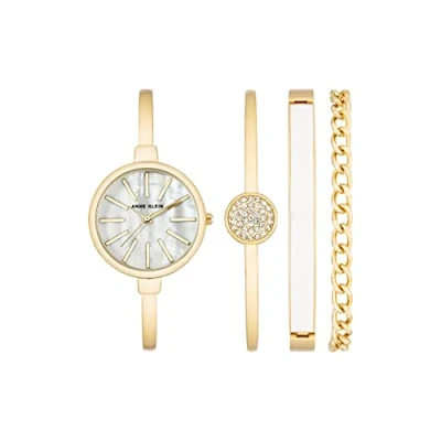 Imagen de Anne Klein Conjunto de Reloj y Pulsera para Mujer, Oro