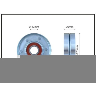Imagen de Rodillo tensor, correa auxiliar CAFFARO 500290