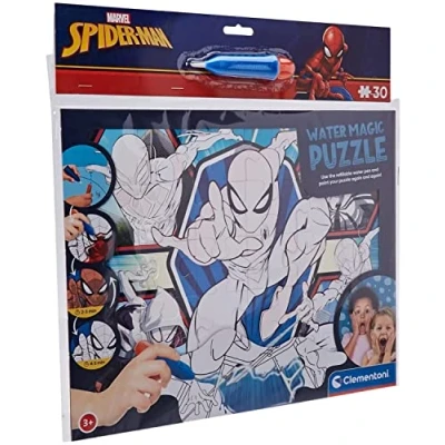 Imagen de Clementoni Puzzle Infantil 30 Piezas Spiderman, Water Reveal, para Pintar con Agua, a Partir de 3 años (22706)