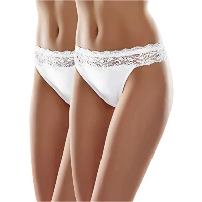 Imagen de Merry Style Bragas Slip Bóxer Ropa Interior Mujer MSGAB24 ((2Pack) Blanco, 40 (Talla del Productor: L))