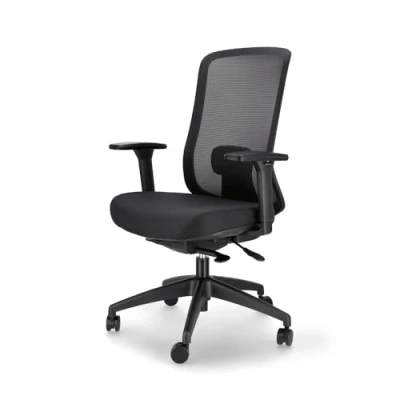 Imagen de Spacio Ardena Silla de Oficina Ejecutiva con Respaldo Malla, Uso domestico y Profesional (Negro, Sin Cabezal)