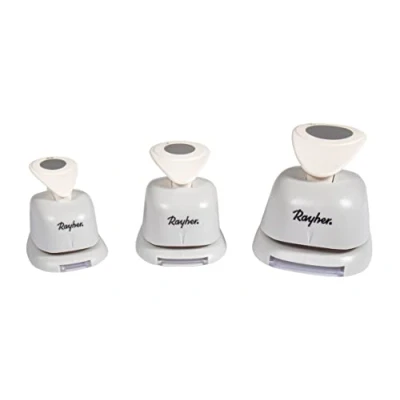 Imagen de Rayher Set de 3 perforadoras círculo, 1,6 cm, 2,54 cm y 3,81 ø, para papel cartón hasta 200g/m², 69261000