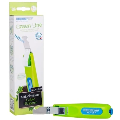 Imagen de WEICON TOOLS Pelador de Cable No. 4 28 H Green Line Materias primas sostenibles Rango trabajo mm incl. cuchilla gancho