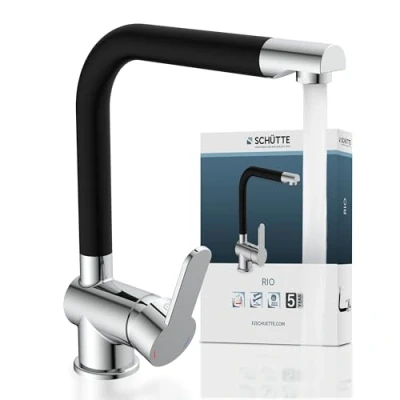 Imagen de Schütte 79856 Robinetterie d&#039;évier Rio, Chrome Noir