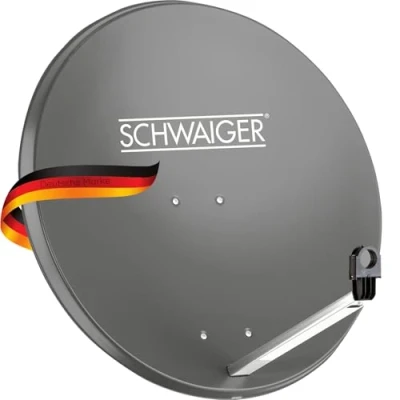 Imagen de SCHWAIGER 166 Antena parabólica Offset Brazo Soporte LNB para mástil Sistema Sat Acero 75 x 85 cm