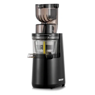 Imagen de BioChef Atlas Whole Slow Juicer extractor de zumos COLD PRESS, licuadora en frío ¡Exprime frutas enteras como manzanas, naranjas, zanahorias y remolachas, Negro