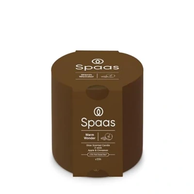 Imagen de Spaas Glow Vela perfumada de 2 mechas, 55 h, aroma Warm Wonder